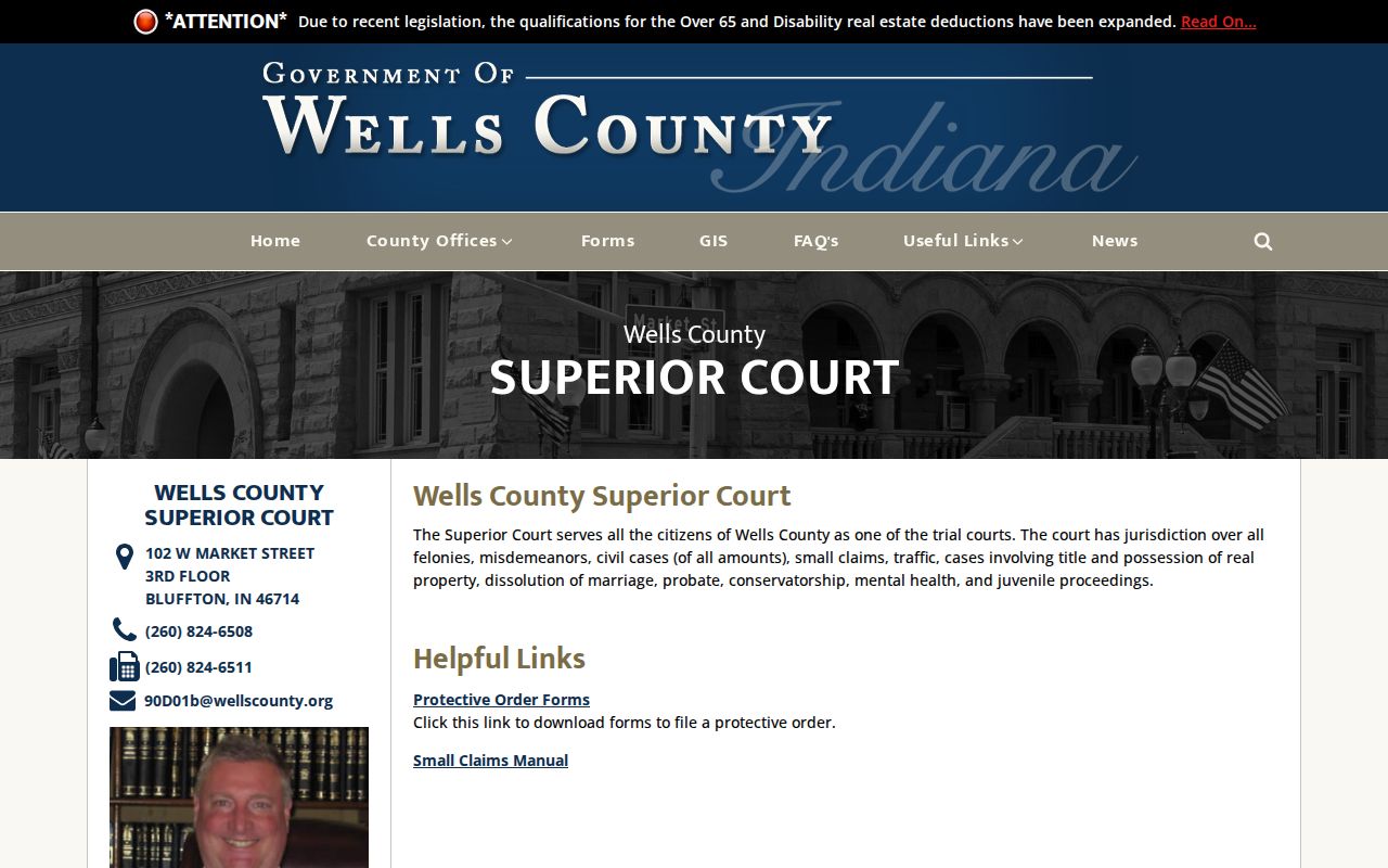 Wells County court docket Superior Court source